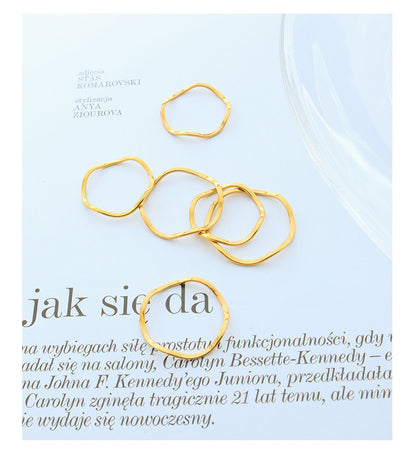 316L Stainless Steel Dainty Stackable Couple's Ring - Image 3