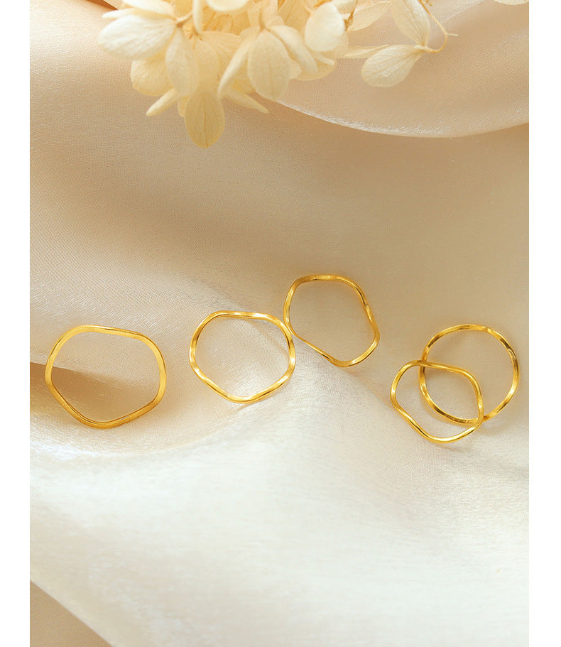 316L Stainless Steel Dainty Stackable Couple's Ring - Image 4