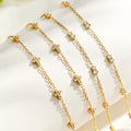 316L Stainless Steel 18K PVD Gold Daisy Bracelet