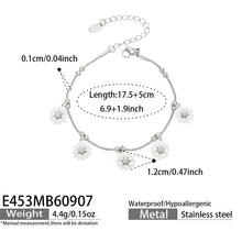 316L Stainless Steel 18K PVD Gold Daisy Bracelet made with 316L stainless steel and 18K PVD gold finish for wholesale jewelry buyers - image 12