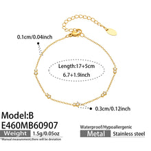 316L Stainless Steel 18K PVD Gold Daisy Bracelet made with 316L stainless steel and 18K PVD gold finish for wholesale jewelry buyers - image 15