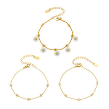 316L Stainless Steel 18K PVD Gold Daisy Bracelet made with 316L stainless steel and 18K PVD gold finish for wholesale jewelry buyers - image 16