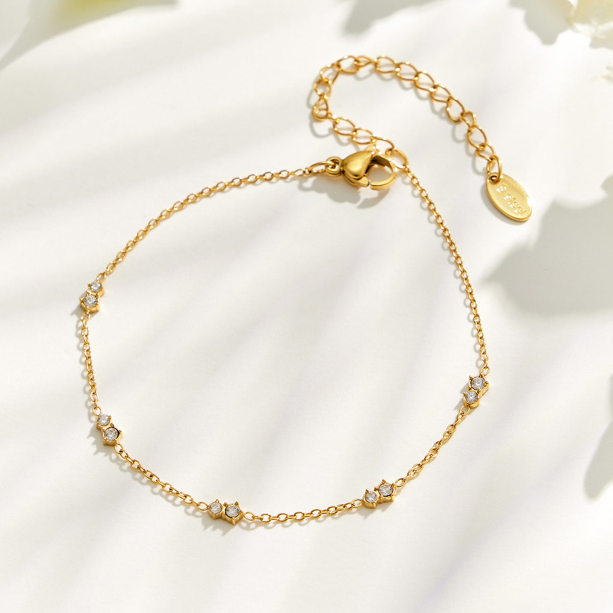 316L Stainless Steel 18K PVD Gold Daisy Bracelet made with 316L stainless steel and 18K PVD gold finish for wholesale jewelry buyers - image 17