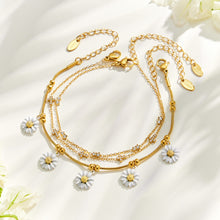 316L Stainless Steel 18K PVD Gold Daisy Bracelet made with 316L stainless steel and 18K PVD gold finish for wholesale jewelry buyers - image 18