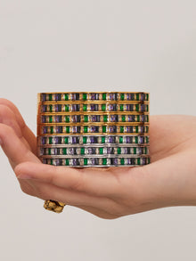 316L Stainless Steel Dazzling 5A Square Zircon Paved Bracelet - Image 3