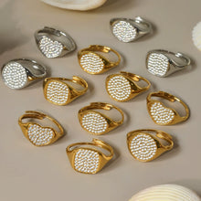 316L Stainless Steel Dazzling Pave Zircon Open Ring - Image 2