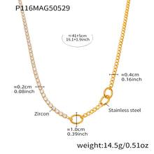 316L Stainless Steel Delicate Dancing Girl 5A Zircon Double-Layer Clavicle Necklace - Image 2