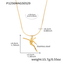 316L Stainless Steel Delicate Dancing Girl 5A Zircon Double-Layer Clavicle Necklace - Image 7