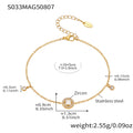 Gold / Round Zircon 19+5cm