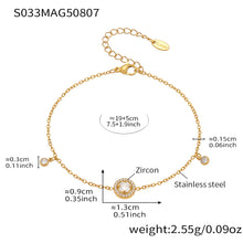 316L Stainless Steel Delicate Pave Zircon Hollow Flower Tassel Anklet - Image 2