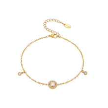 316L Stainless Steel Delicate Pave Zircon Hollow Flower Tassel Anklet - Image 9