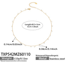 316L Stainless Steel Delicate Zircon Tassel Layering Bracelet & Choker Necklace - Image 9
