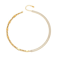 316L Stainless Steel Designer Zircon Link Chain Necklace - Image 2