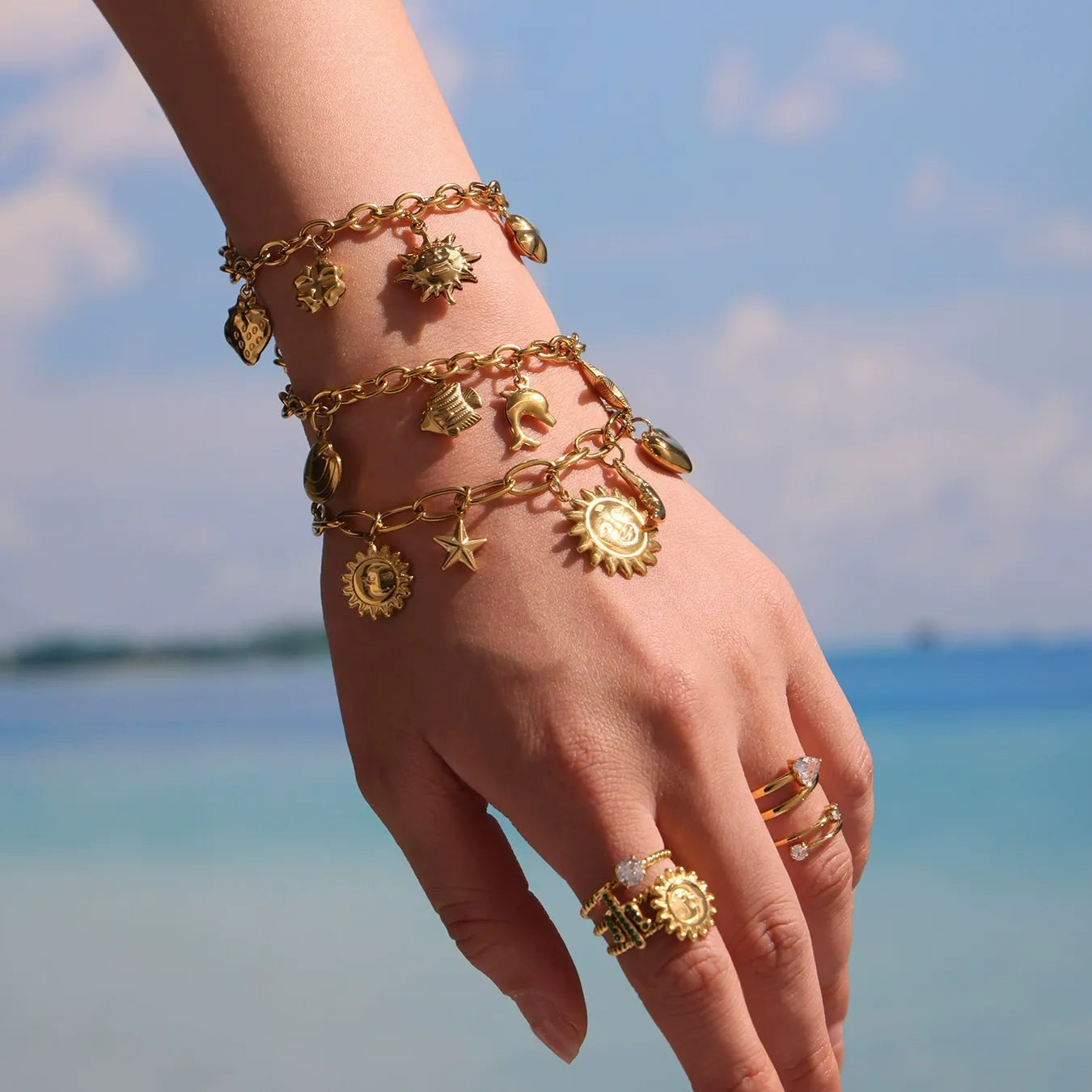 316L Stainless Steel DIY Charm Bracelet & Anklet Set - Image 4