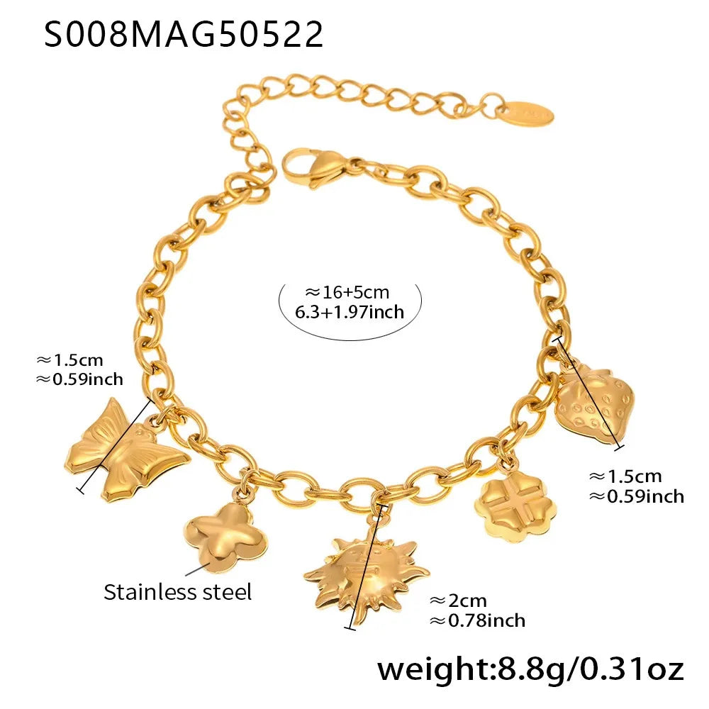 316L Stainless Steel DIY Charm Bracelet & Anklet Set - Image 8