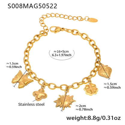 316L Stainless Steel DIY Charm Bracelet & Anklet Set - Image 8