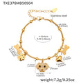 Gold / Dog Zircon Bracelet 16+5cm