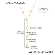 Elegant steel colored double chain necklace