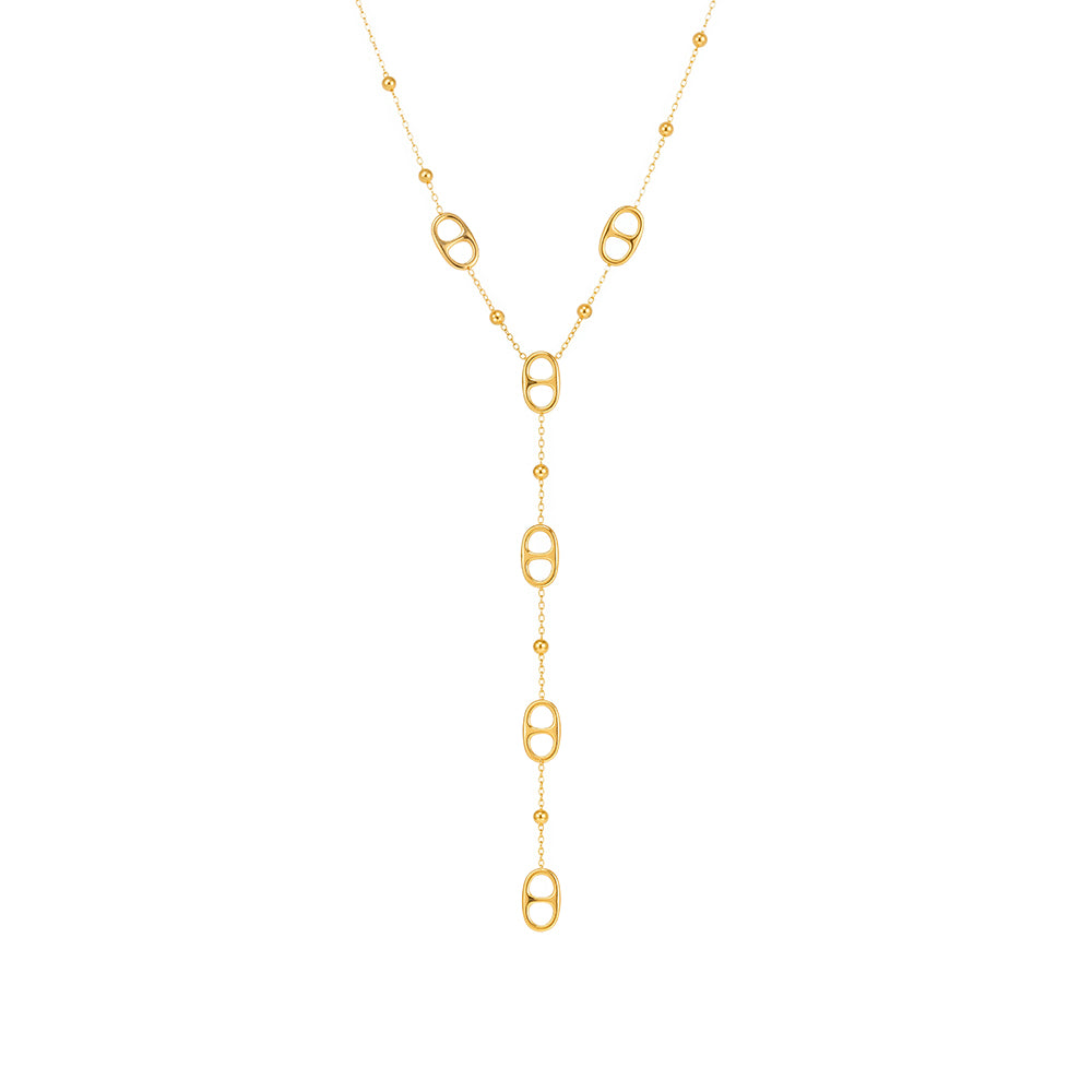 316L Stainless Steel 18K PVD Gold Double Chain Necklace made with 316L stainless steel and 18K PVD gold finish for wholesale jewelry buyers - image 16