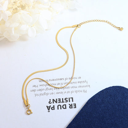 316L Stainless Steel Double Layer Blade Chain Delicate Bracelet - Image 1