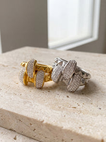 316L Stainless Steel Double Layer Czech Zircon Ring - Image 6