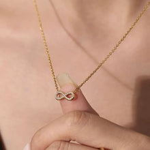 316L Stainless Steel Double Layer Infinity Zircon Necklace - Image 4