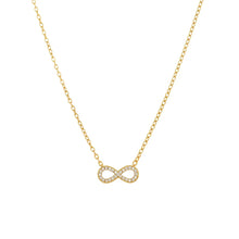 316L Stainless Steel Double Layer Infinity Zircon Necklace - Image 5