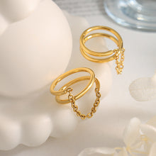 Close-up of 18K PVD gold finish ring
