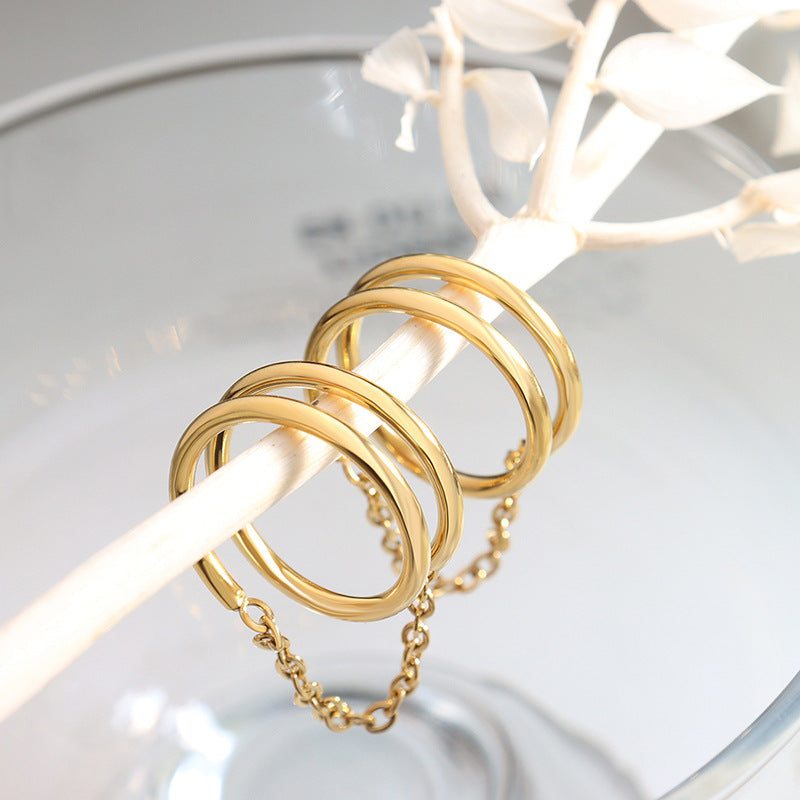 316L Stainless Steel 18K PVD Gold Double Layer Ring made with 316L stainless steel and 18K PVD gold finish for wholesale jewelry buyers - image 3