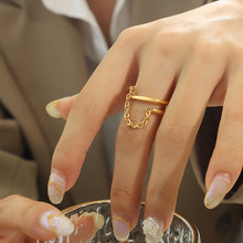 316L Stainless Steel 18K PVD Gold Double Layer Ring made with 316L stainless steel and 18K PVD gold finish for wholesale jewelry buyers - image 4