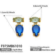 316L Stainless Steel 18K PVD Gold Drop Zircon Earrings made with 316L stainless steel and 18K PVD gold finish for wholesale jewelry buyers - image 13