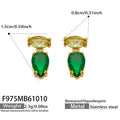 Green ZirconGold / Earrings