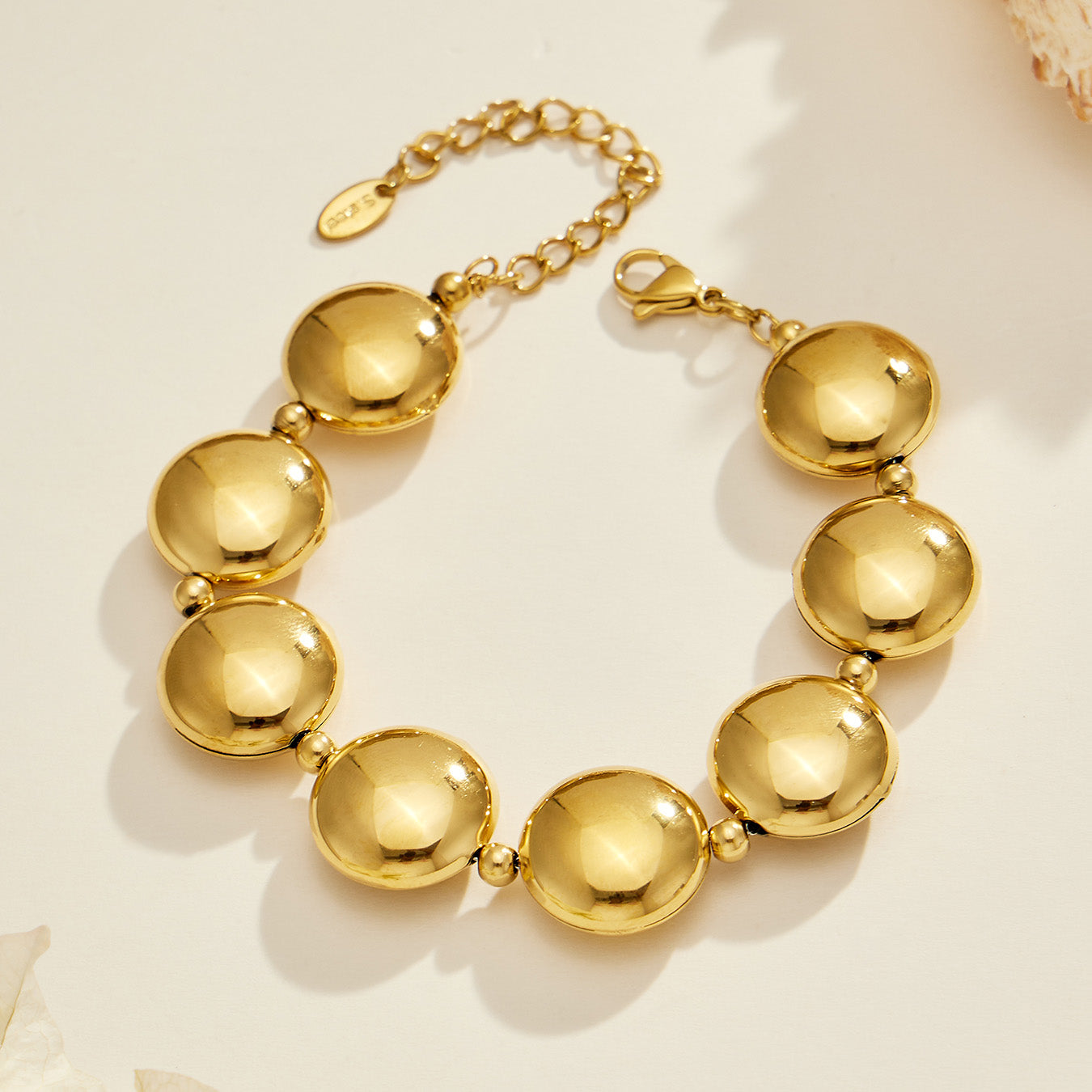 316L Stainless Steel 18K PVD Gold Droplet Bracelet made with 316L stainless steel and 18K PVD gold finish for wholesale jewelry buyers - image 6