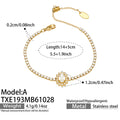 Bracelet / A Oval Zircon Gold / 5cm