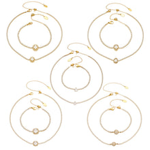 Stainless Steel Stone-Set Bracelet & Necklace Collection — product image 1