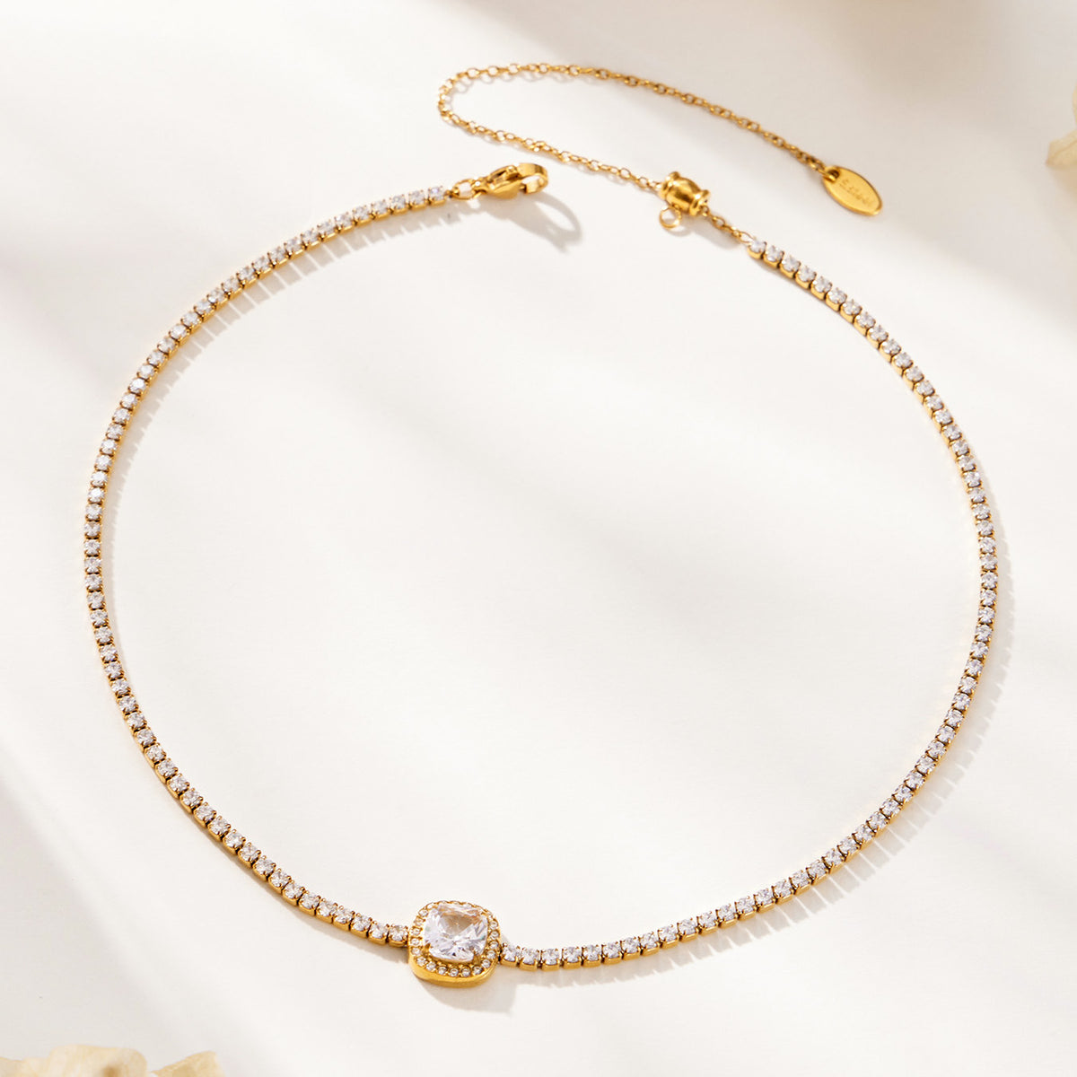 Stainless Steel Stone-Set Bracelet & Necklace Collection — product image 15
