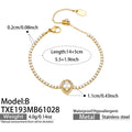 Bracelet / B Teardrop Zircon Gold / 5cm