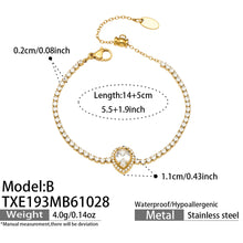 Stainless Steel Stone-Set Bracelet & Necklace Collection — product image 17