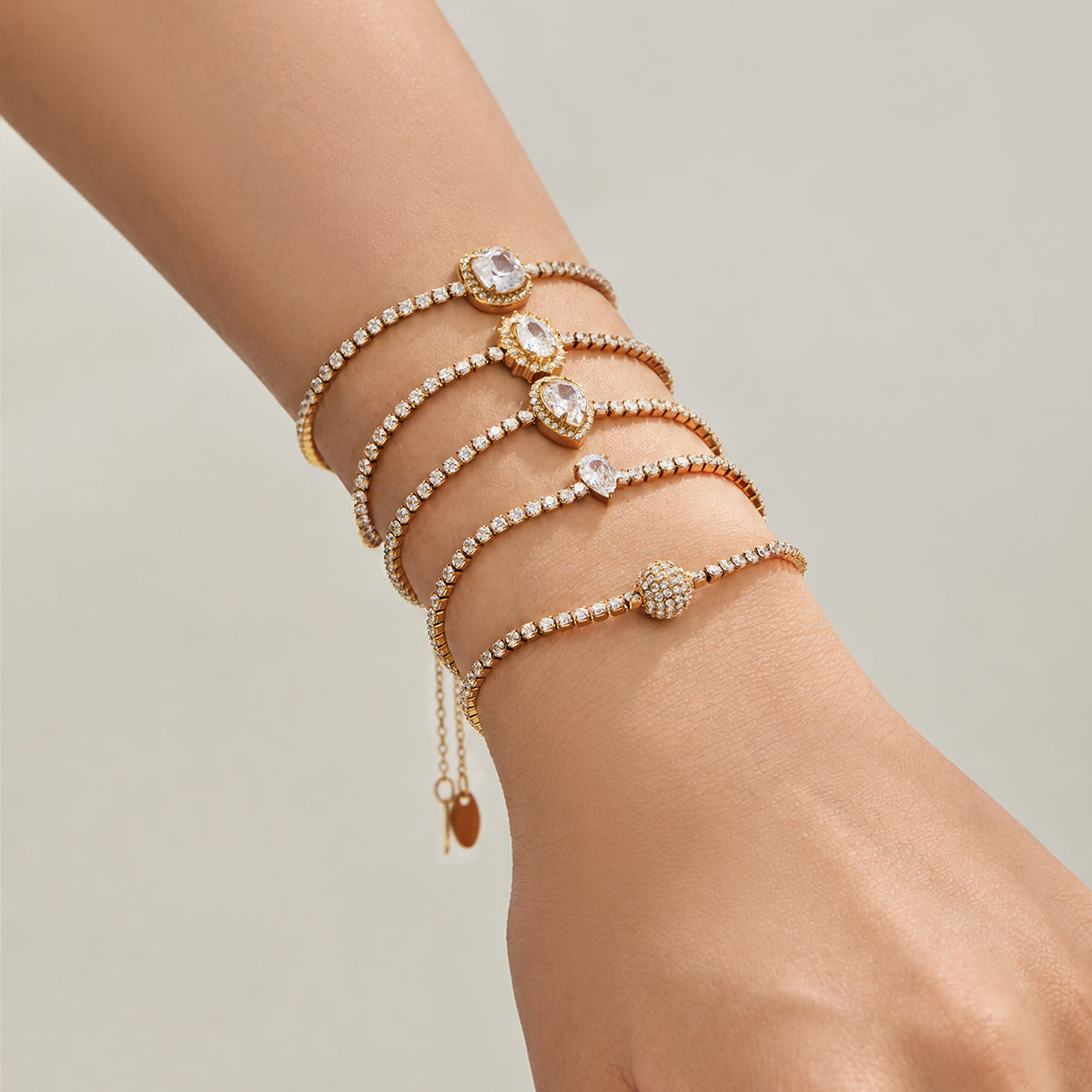 Stainless Steel Stone-Set Bracelet & Necklace Collection — product image 9