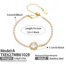 Stainless Steel Stone-Set Bracelet & Necklace Collection — product image 19