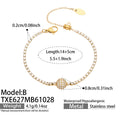 Bracelet / B Ball Zircon Gold / 5cm