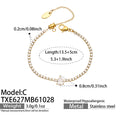 Bracelet / C Teardrop Zircon Gold / 5cm