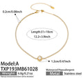 Necklace / A Oval Zircon Gold / 10cm