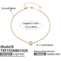 Necklace / B Teardrop Zircon Gold / 10cm