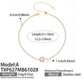 Necklace / A Square Zircon Gold / 10cm