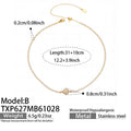 Necklace / B Ball Zircon Gold / 10cm