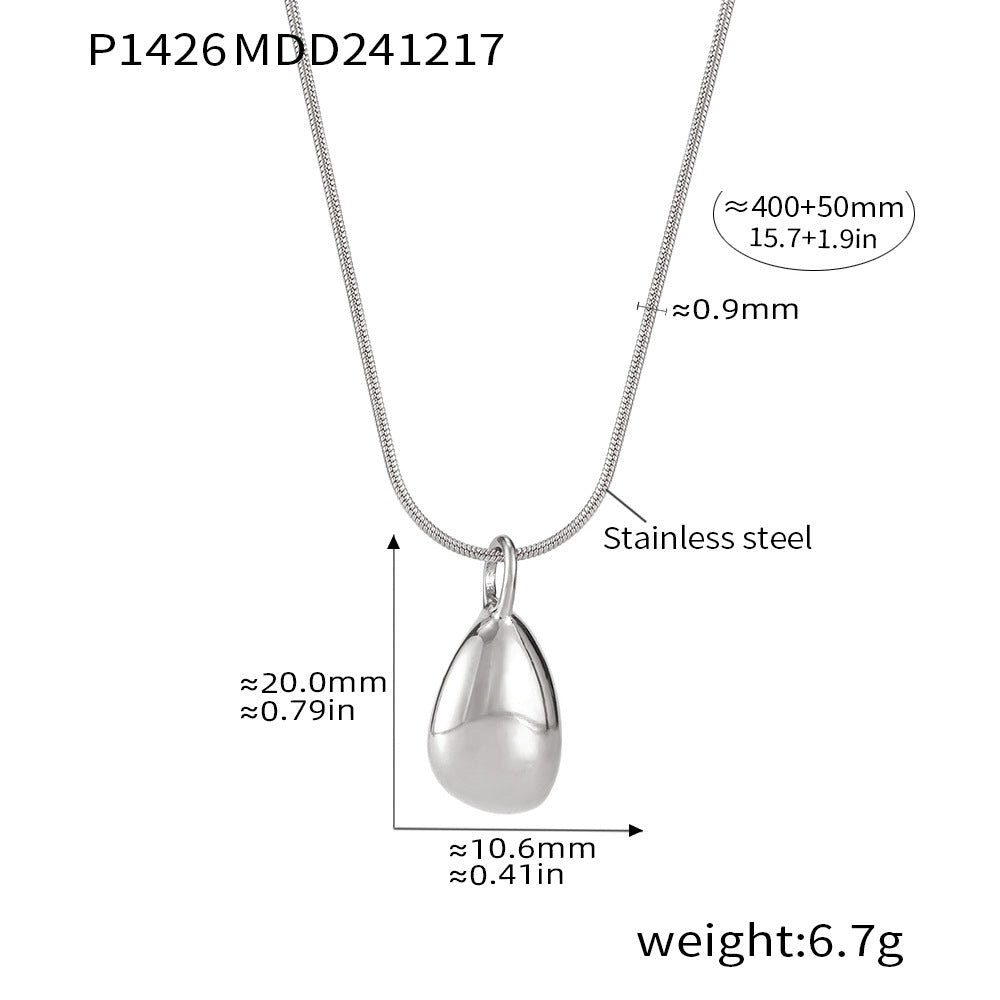 316L Stainless Steel 18K PVD Gold Droplet Necklace made with 316L stainless steel and 18K PVD gold finish for wholesale jewelry buyers - image 10