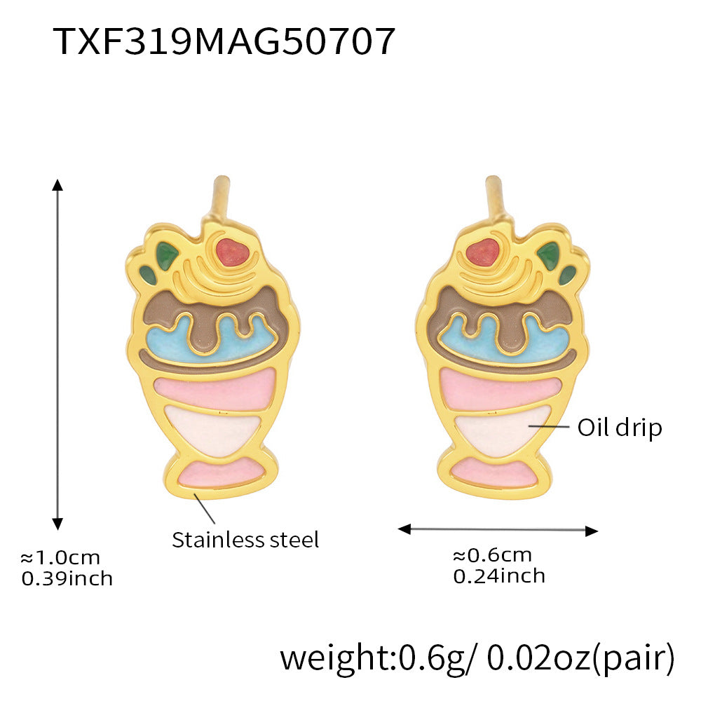 Elegant 316L Stainless Steel Droplet Necklace