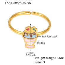 Close-up of 18K PVD gold plated droplet design