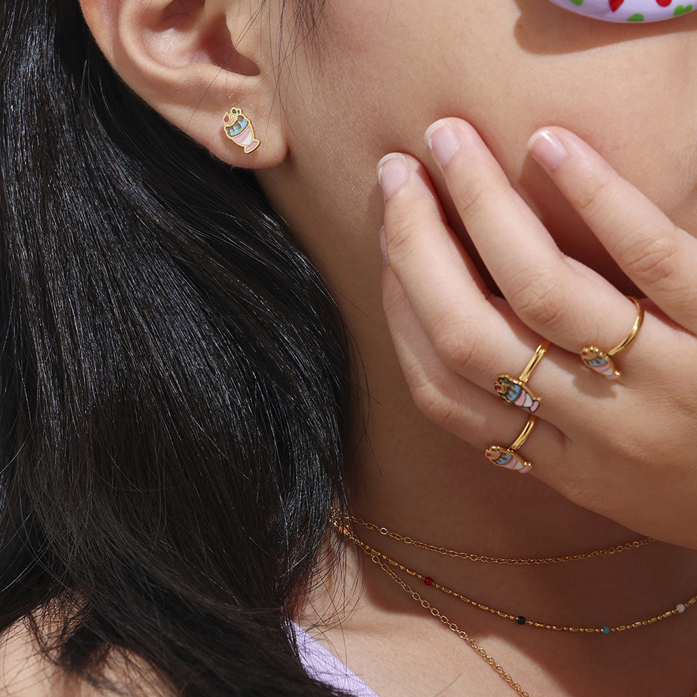 316L Stainless Steel 18K PVD Gold Droplet Necklace made with 316L stainless steel and 18K PVD gold finish for wholesale jewelry buyers - image 6